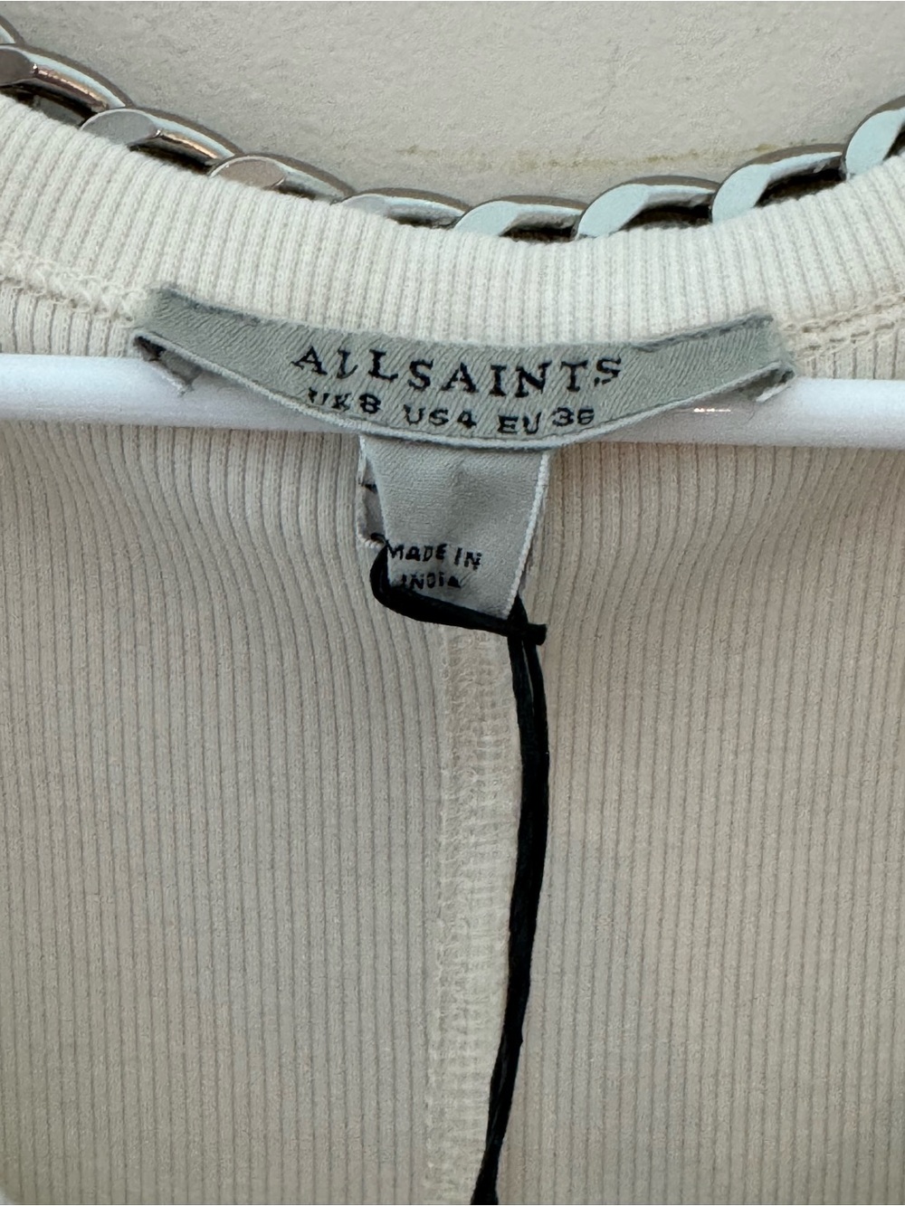 All Saints Chain Ribbed Tank Midi Dress - Picture 4 of 5